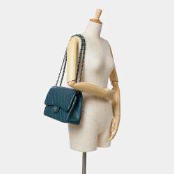 Chanel Blue Caviar Classic Double Jumbo  Flap Bag