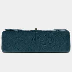 Chanel Blue Caviar Classic Double Jumbo  Flap Bag