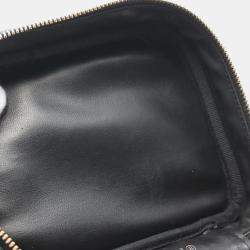 Chanel Black Leather Grained Calfskin Coco Mark Vanity Handbag