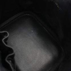 Chanel Black Leather Grained Calfskin Coco Mark Vanity Handbag