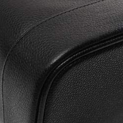 Chanel Black Grained Calfskin Coco Mark Vanity Handbag