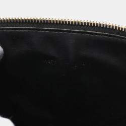 Chanel Black Grained Calfskin Coco Mark Vanity Handbag