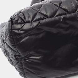 Chanel Black Reversible Nylon Coco Cocoon Small Tote Bag 