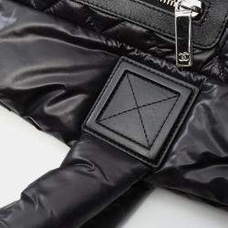 Chanel Black Reversible Nylon Coco Cocoon Small Tote Bag 