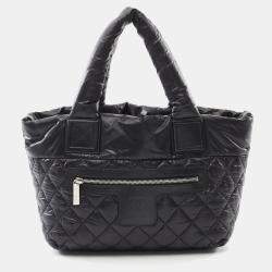 Chanel Black Reversible Nylon Coco Cocoon Small Tote Bag 
