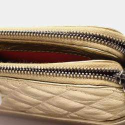 Chanel Gold Leather Coco Mark Matelasse Shoulder Chain Bag 