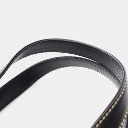 Chanel Black Leather Wild Stitch Tote Hand Bag 