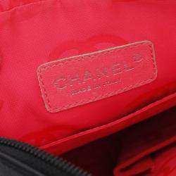 Pre Owned Chanel Black Leather Cambon Line Shoulder Crossbody Bag 