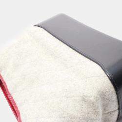  Chanel Gray/Black Wool Leather Gabriel De Chanel Shoulder Bag 