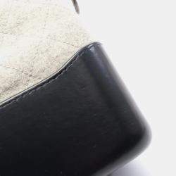  Chanel Gray/Black Wool Leather Gabriel De Chanel Shoulder Bag 