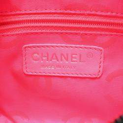 Chanel  Black/White Leather Cc Coco Cambon Line Handbag