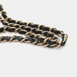 Chanel Black Quilted Glazed Leather Small Chain Me Tote Bag