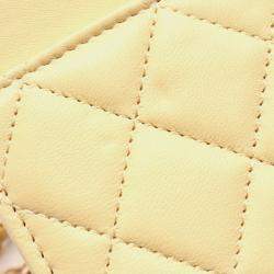Chanel Yellow Leather Wallet On Chain Shoulder Bag 