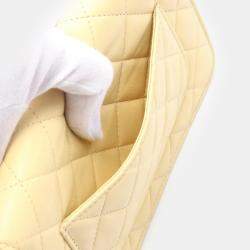 Chanel Yellow Leather Wallet On Chain Shoulder Bag 