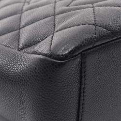 Chanel Black Leather Matelasse Pst Tote Chain Shoulder Bag
