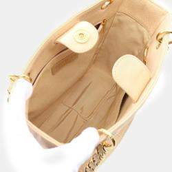 Chanel Beige Grained Calfskin Matelasse Pst Chain Tote Bag 