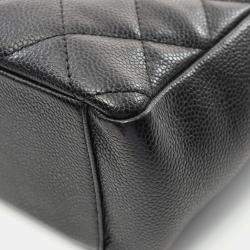 Chanel Black Leather Matelasse Pst Tote Chain Shoulder Bag 