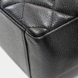 Chanel Black Leather Matelasse Pst Tote Chain Shoulder Bag 