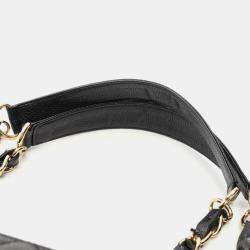 Chanel Black Leather Matelasse Pst Tote Chain Shoulder Bag 