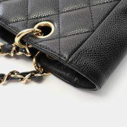 Chanel Black Leather Matelasse Pst Tote Chain Shoulder Bag 