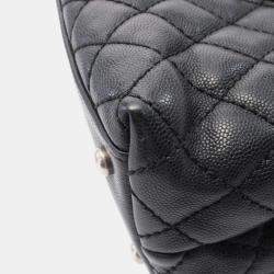 Chanel Caviar Leather Matelasse Coco Handle Top Handle Bag