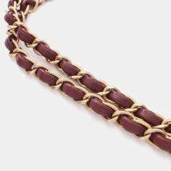 Pre Owned Chanel Bordeaux Lambskin Classic Flap Chain Shoulder Bag 
