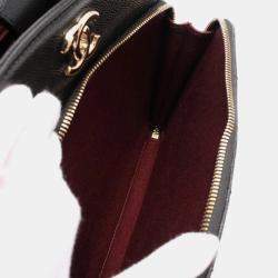 Chanel Black Leather Business Affinity Matelasse Shoulder Bag 