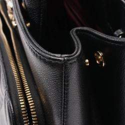 Chanel Black Leather Business Affinity Matelasse Shoulder Bag 