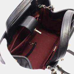 Chanel Black Leather Business Affinity Matelasse Shoulder Bag 