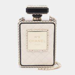 Chanel Leather Perfume Box No.5 Coco Mark Chain Crossbody Shoulder Bag