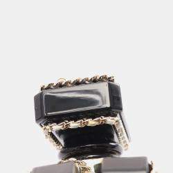 Chanel Leather Perfume Box No.5 Coco Mark Chain Crossbody Shoulder Bag