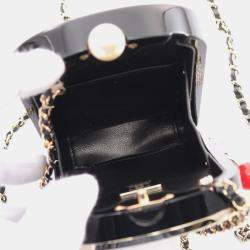 Pre Owned Chanel Plastic Black Slot Machine Coco Mark Chain Crossbody Shoulder Bag 