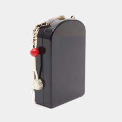 Pre Owned Chanel Plastic Black Slot Machine Coco Mark Chain Crossbody Shoulder Bag 