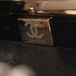Chanel Leather Metal Plastic Mini Van Chain Shoulder Crossbody Bag