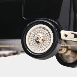 Chanel Leather Metal Plastic Mini Van Chain Shoulder Crossbody Bag