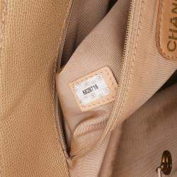 Chanel Beige Brown Grained Calfskin Tortoise Tote