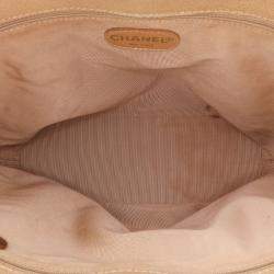 Chanel Beige Brown Grained Calfskin Tortoise Tote
