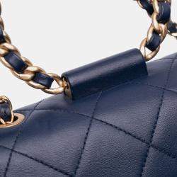 Chanel Blue Lambskin In The Loop Mini Flap Bag