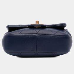 Chanel Blue Lambskin In The Loop Mini Flap Bag
