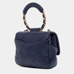 Chanel Blue Lambskin In The Loop Mini Flap Bag