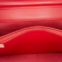 Chanel Red Caviar CC Mixed Quilt Wallet On Chain