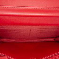Chanel Red Caviar CC Mixed Quilt Wallet On Chain