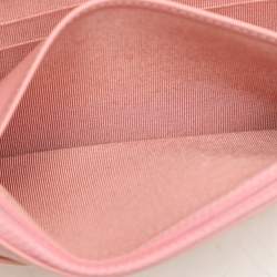 Chanel Pink Quilted Patent Leather CC Wallet On Chain