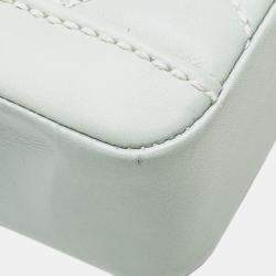 Chanel Blue Quilted Lambskin Wild Stitch Top Handle Bag