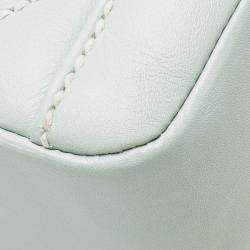 Chanel Blue Quilted Lambskin Wild Stitch Top Handle Bag