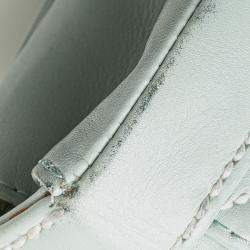 Chanel Blue Quilted Lambskin Wild Stitch Top Handle Bag