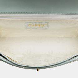 Chanel Blue Quilted Lambskin Wild Stitch Top Handle Bag