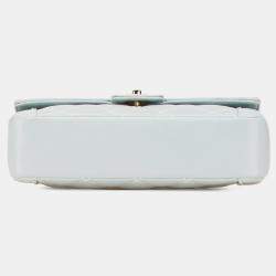 Chanel Blue Quilted Lambskin Wild Stitch Top Handle Bag