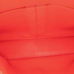 Chanel Orange Classic Patent Stiped Double Jumbo Flap Bag