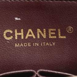 Pre Owned Chanel Beige Diagonal Quilted Leather Medium Flap Bag